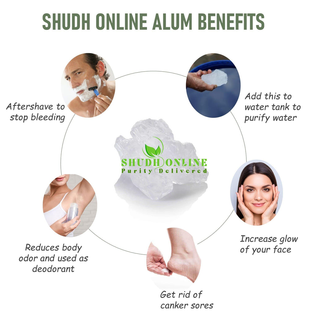 Shudh Online Alum powder, Fitkari (for water, after shave, face)
