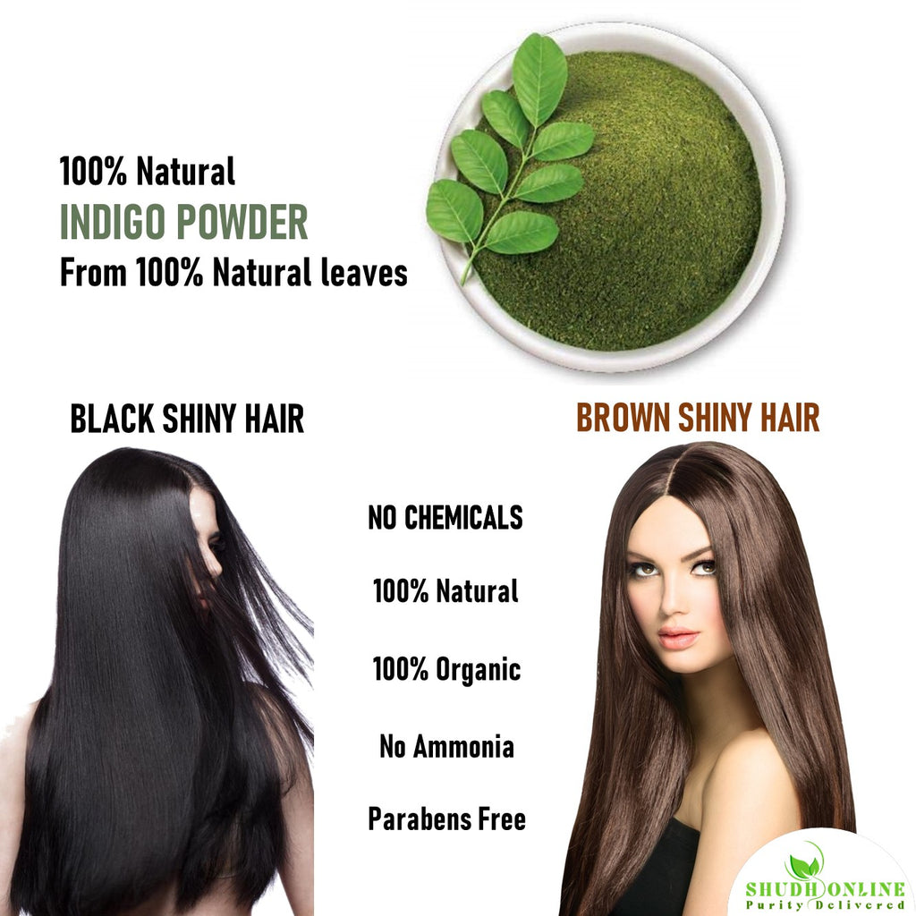 Attar Ayurveda Indigo Powder for Black Hair Damage Repair, Nourishing, Deep  Hydration, Ammonia Free, Sulphate Free, Synthetic Color-Free 7 Ounce