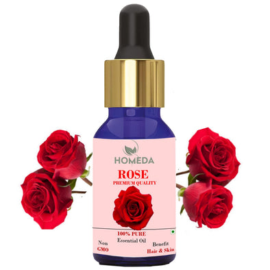 Rose Essential oil For Face, Skin, Hair Growth (Gulab) - 100% Pure