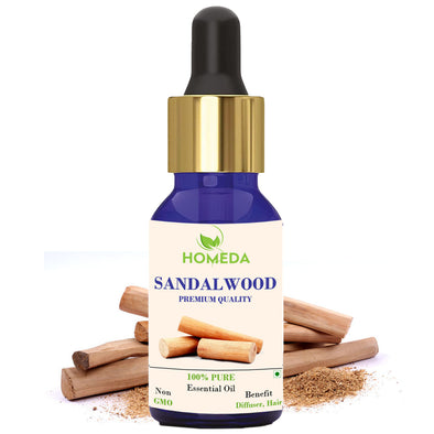 Pure Sandalwood Essential Oil Pure for Skin, Hair, Diffuser