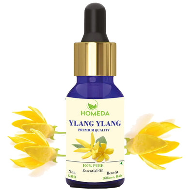 Organic Ylang Ylang Essential Oil for Hair Growth, Face, Skin,  Scalp, Control Acne