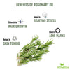 Tea Tree and Rosemary Essential Oil for Hair Growth, Skin Acne, Face, Body