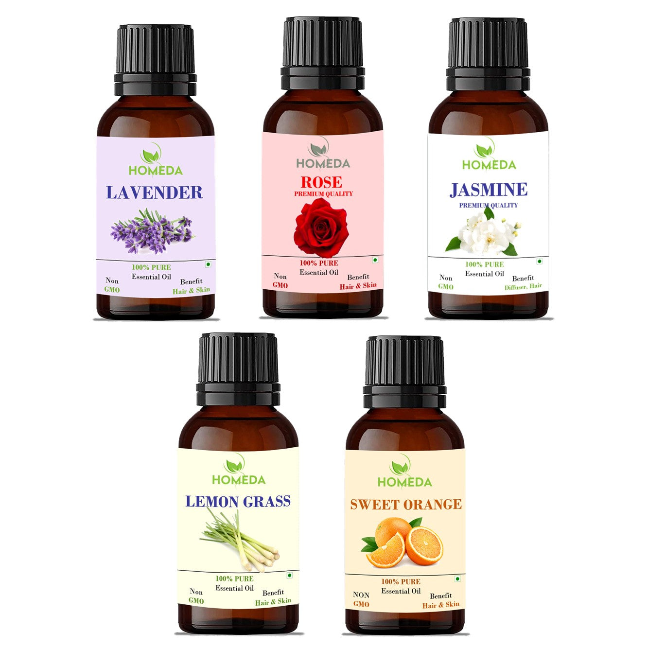 10-Pack: Fruity Fragrance Premium Aromatherapy Diffuser Oils Set for Candle  & Soap Making