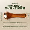 Homeda Kansa Wand for Foot, Face Massage, Kansa Vati with Teak Wooden Handle (Double Side)