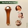 Homeda Kansa Wand for Foot, Face Massage, Kansa Vati with Teak Wooden Handle (Double Side)