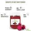 Organic Beetroot Powder for Drink, Hair, Skin, Eating, Lip Balm