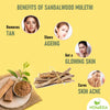 Pure Organic Sandalwood and Mulethi Powder for Face, Skin, Eating