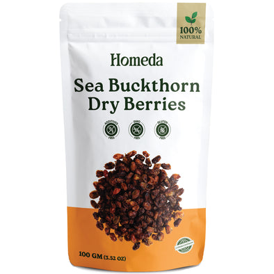 Homeda Sea Buckthorn Dry Berry Organic (Omega 3, Vitamin Rich)