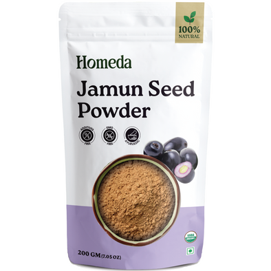 Organic Jamun Seed Powder for Diabetes Care - Kal Jamun Guthli