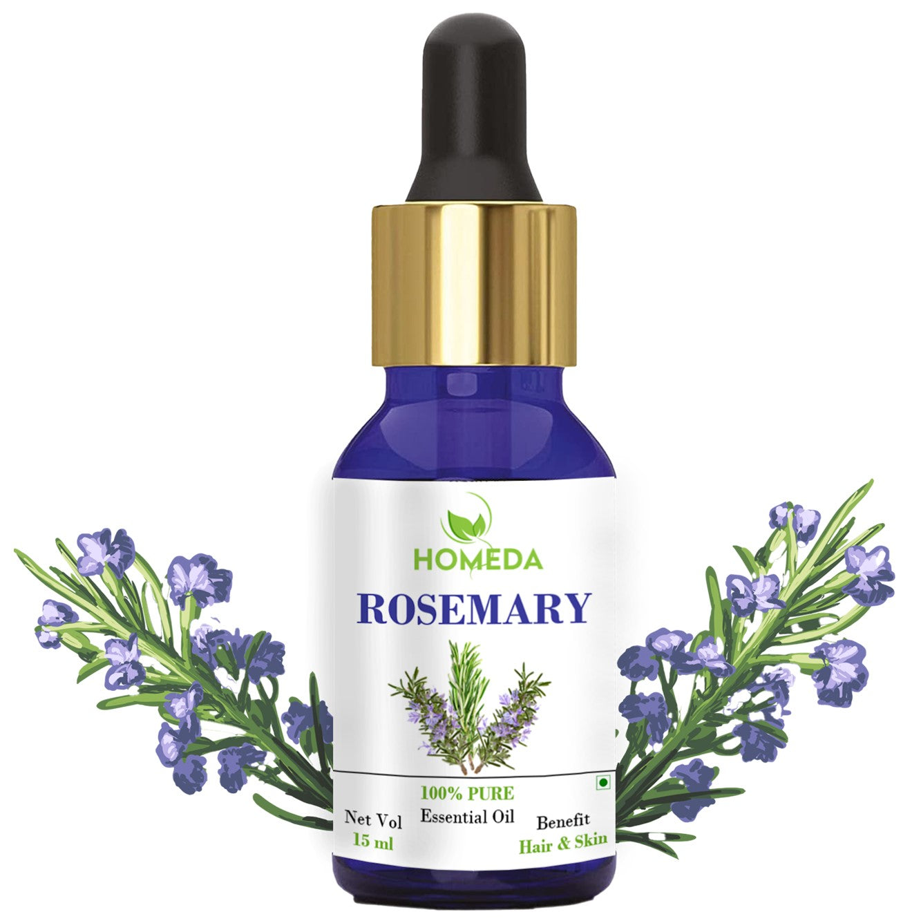 Homeda Rosemary Essential Oil for Hair, Skin, Body – Shudh Online
