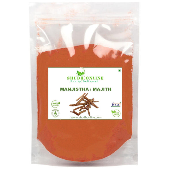 Manjistha Powder, Majith Organic Root Powder, Indian Madder (Eating, Skin whitening, Face, Hair)