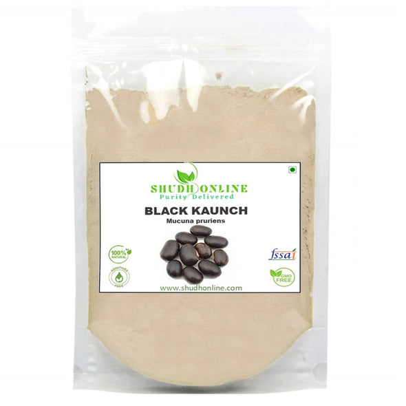 Black Kaunch beej powder, Konch Seed, Kala Koch, Alkushi, Kauch, Mucuna Pruriens, Velvet Beans (ASIN B07PG23M2H)