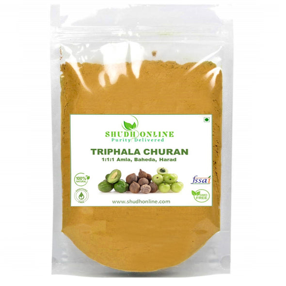 Triphala Churna Powder (Amla, Baheda, Harad 1:1:1), Organic Triphla Churana - Digestion, Weight loss, Hair, Skin