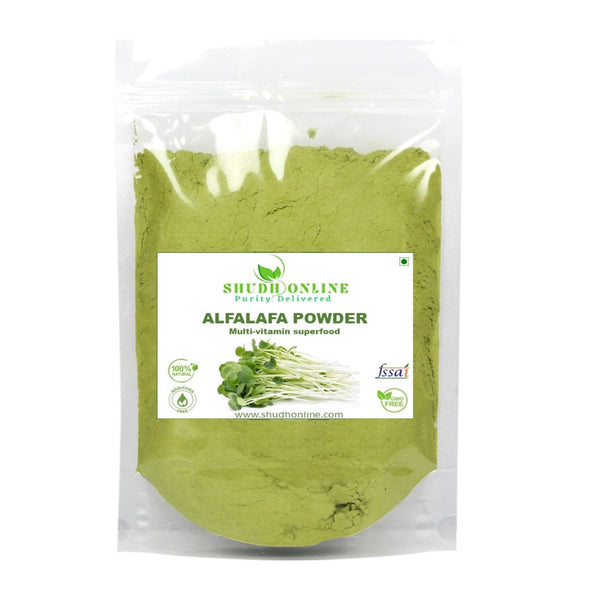 Alfalfa Grass Powder [Green Superfood, Natural supplement] - Shudh Online