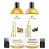 Cold Pressed Castor Oil & Sweet Almond Oil combo for Hair, Skin, Nail, Eyebrow